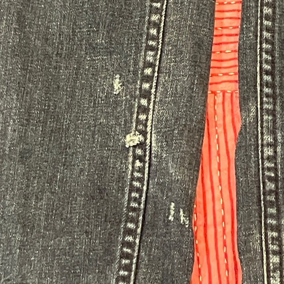 Buffalo mens W32L30 dark blue slim Straight Leg stretch Jeans distressed - Picture 11 of 16